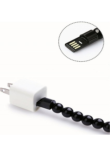 Saf Renk Boncuk Bilezik Mikro USB Kablosu Tip C Veri Senkronizasyon Şarj Kablosu iPhone Samsung Huawei Android Cep Telefonu Şarj Cihazı (Yurt Dışından) indirimleri
