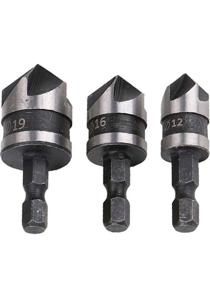 Adet Hex Havşa Delme Seti Metal Matkap Ucu Araçları Altıgen Karbon Çelik Mpj (Yurt Dışından)