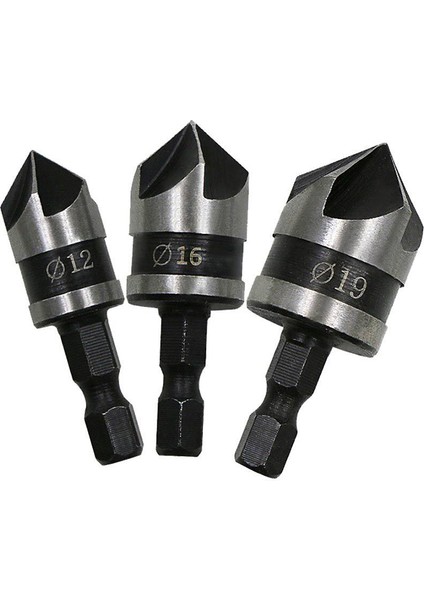 Adet Hex Havşa Delme Seti Metal Matkap Ucu Araçları Altıgen Karbon Çelik Mpj (Yurt Dışından)