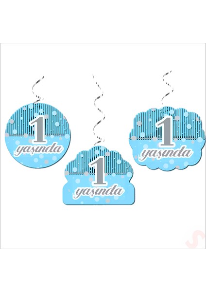 1 Yaşında 6'lı Tavan Süsü, 70 cm - Mavi modelleri
