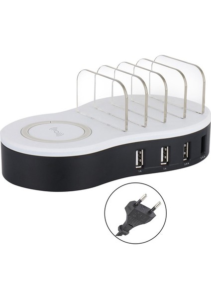 Akıllı Dört Bağlantı Noktalı USB + Kablosuz Şarj Istasyonu (Yurt Dışından) fiyatları