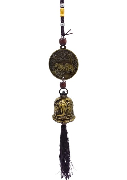 Çin Feng Shui Şans ve Bereket Metal Para Çan 40 cm