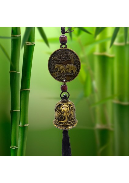 Çin Feng Shui Şans ve Bereket Metal Para Çan 40 cm