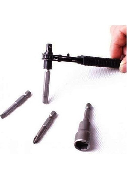 6.35MM 1/4 Inç Mini Basit Hızlı Cırcır Anahtarı Tornavida Soket Anahtarı Çubuk (Yurt Dışından)