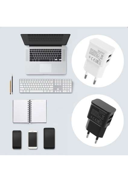 2022 Yeni Çift USB Şarj Aleti Ab Tak Adaptörü Duvar Hızlı Şarj Cihazı iPhone Hızlı Şarj Taşınabilir Cep Telefonu Seyahat Şarj Cihazı (Yurt Dışından) modelleri