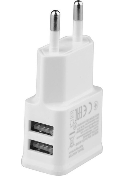 2022 Yeni Çift USB Şarj Aleti Ab Tak Adaptörü Duvar Hızlı Şarj Cihazı iPhone Hızlı Şarj Taşınabilir Cep Telefonu Seyahat Şarj Cihazı (Yurt Dışından) fırsatları