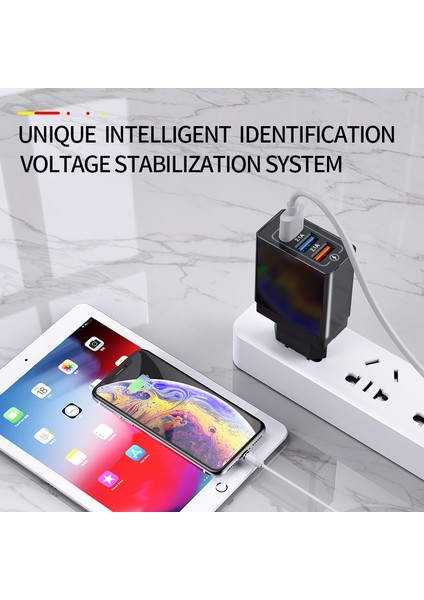 USB Duvar Şarj Cihazı Hızlı Şarj 3.0 Güç Adaptörü Qc 3.0 Üç Portlu USB Şarj Cihazı iphone 12 11 Pro Max Cep Telefonu USB Adaptörü (Yurt Dışından) modelleri