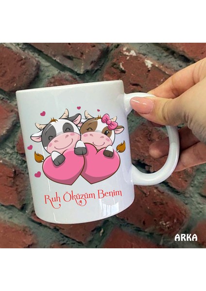 Size Özel Ruh Özküm Benim Seramik Baskılı Kupa Bardaklar fiyatları