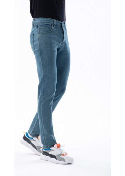 Digital Jeans Dar Kesim Slim Fit Erkek Açık Yeşil Kot Pantolon