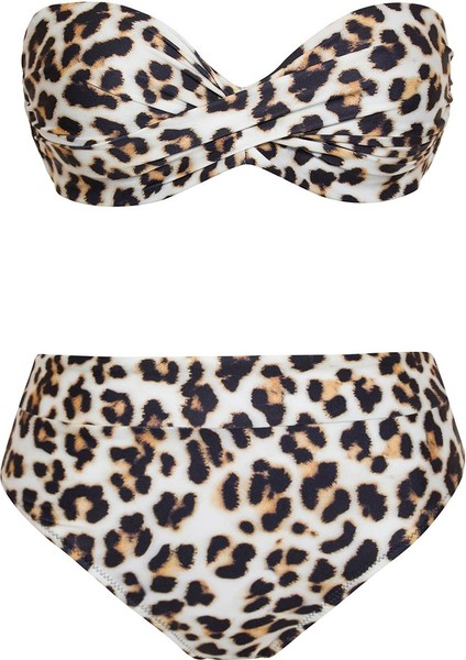 Dönmeli Yüksek Bel Bikini Takım