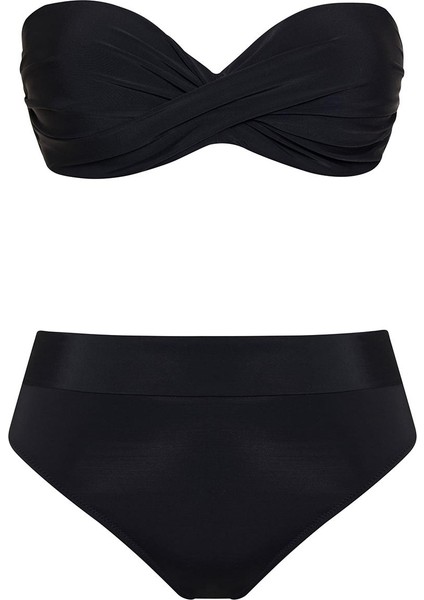 Dönmeli Yüksek Bel Bikini Takım