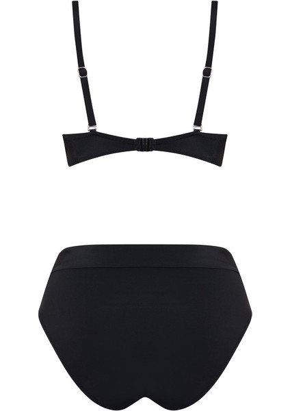 Dönmeli Yüksek Bel Bikini Takım