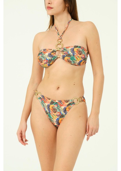 Straplez Aksesuarlı Bikini Takım