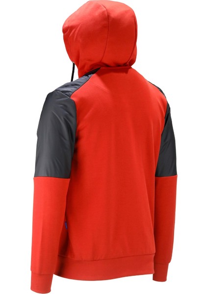 Erkek Standart Fit Fermuarlı Kapüşonlu Turuncu Sweatshirt fiyatları