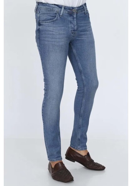 Digital Jeans Dar Kesim Slim Fit Erkek Açık Mavi Kot Pantolon