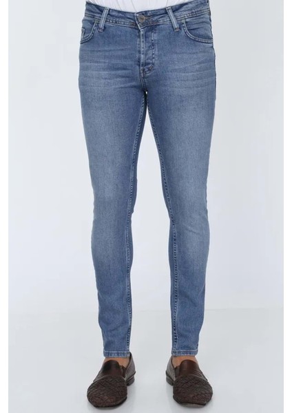 Digital Jeans Dar Kesim Slim Fit Erkek Açık Mavi Kot Pantolon