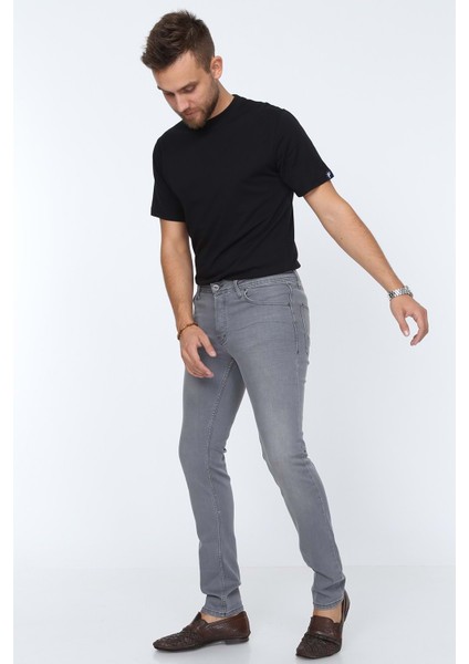 Digital Jeans Dar Kesim Slim Fit Erkek Açık Gri Kot Pantolon indirimleri