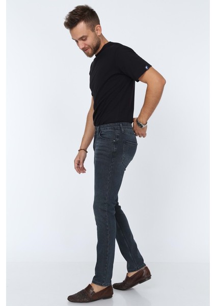 Digital Jeans Dar Kesim Slim Fit Erkek Açık Antrasit Kot Pantolon indirimleri