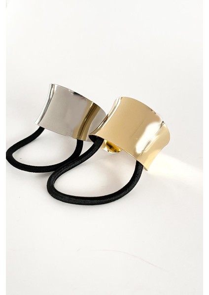 Glossy Metal At Kuyruğu Tokası 2'li Paket