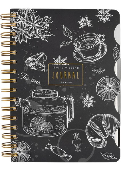 Bruno Visconti Spiralli Defter A5 4 Ayraçlı, 30 Yap. Çizgili, 30 Yap. Çizgili, 30 Yap. Noktalı, 30 Yap. Düz