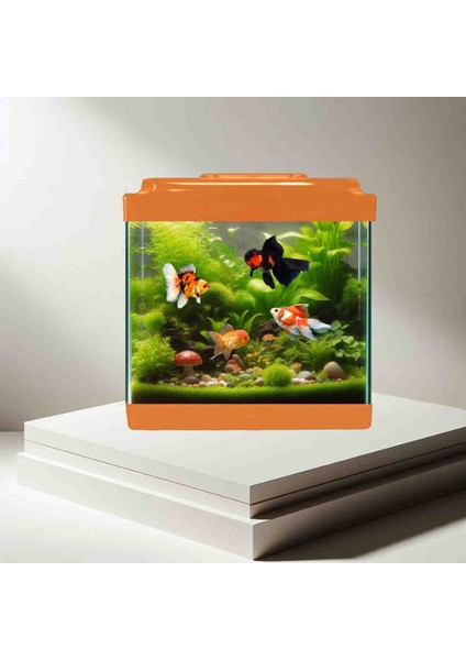 Küçük Akvaryum Mini Akvaryum Nano Akvaryum 20 cm Akvaryum 5 Lt Karışık Renklerde Gönderilir.