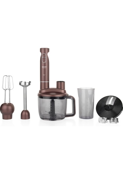 Chef Blend Mega Blender Set-Kahverengi