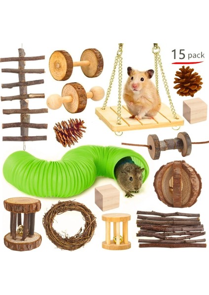 11 Adet Set Stili Hamster Oyuncak Setleri Tavşan Kobay Gelincik Oyun Molar Ürün Seti Boru Ahşap Set Oyuncak Hamster Lla Için Kuş Küçük Evcil Hayvanlar Oyuncaklar (Yurt Dışından)