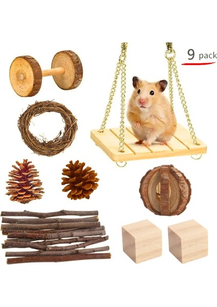11 Adet Set Stili Hamster Oyuncak Setleri Tavşan Kobay Gelincik Oyun Molar Ürün Seti Boru Ahşap Set Oyuncak Hamster Lla Için Kuş Küçük Evcil Hayvanlar Oyuncaklar (Yurt Dışından)
