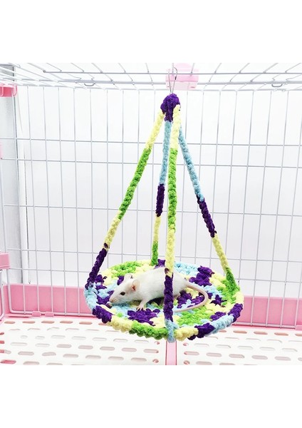 Pratik Tırmanma Halatı Örgü Hamak Salıncak Küçük Hayvanlar Için Asılı Ev Yatak Sıçan Ferretllas Hamster Kobay Oyun (Yurt Dışından)