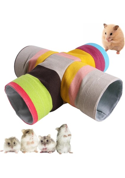 No.1 Tarzı Mini Hamster Kobay Tünel Oyuncak Evcil Hayvan Kafesleri Kirpi Tüpü Lla Ev Mağarası Küçük Hayvanlar Evcil Hayvan Ürünleri Sıçan Fare Komik Oyuncak (Yurt Dışından)