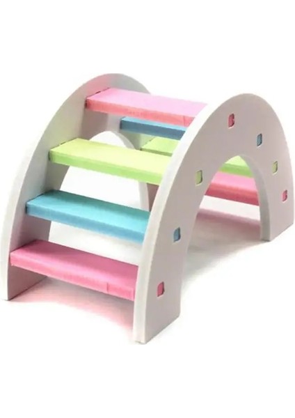 B Tarzı Sevimli Hamster Renkli Merdiven Oyuncaklar Küçük Hayvanlar Ahşap Tırmanma Gökkuşağı Köprüsü Oyuncak Evcil Hayvan Aksesuarları 14 x 7 x 8c x x 3.15 (Yurt Dışından) indirimleri
