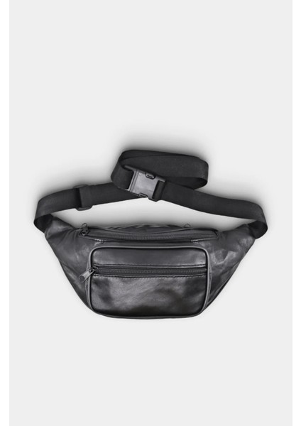Hakiki Deri Siyah Freebag - Bel Çantası & Crossbody