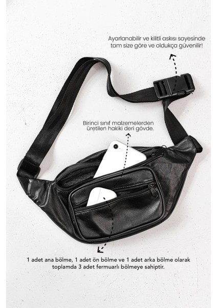 Hakiki Deri Siyah Freebag - Bel Çantası & Crossbody fiyatları