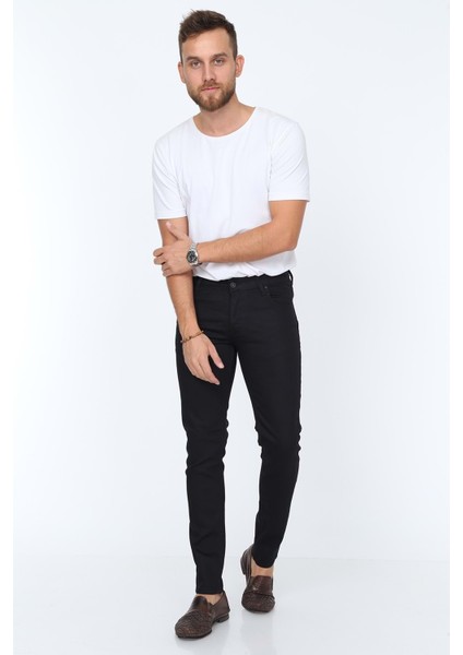 Digital Jeans Dar Kesim Slim Fit Erkek Siyah Kot Pantolon