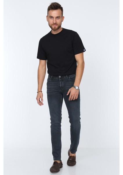 Digital Jeans Dar Kesim Slim Fit Erkek Açık Antrasit Kot Pantolon