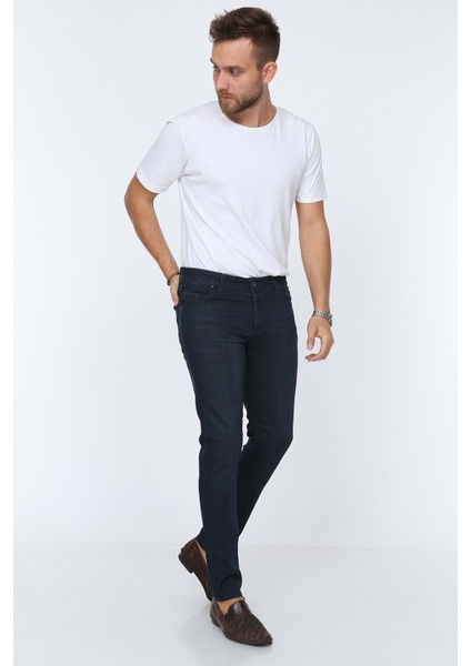 Digital Jeans Dar Kesim Slim Fit Erkek Lacivert Kot Pantolon fırsatları