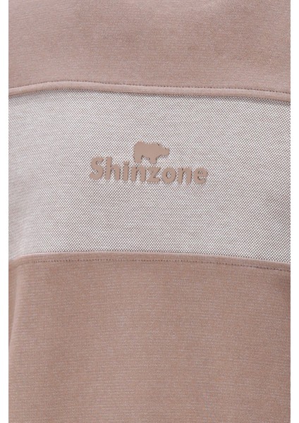 Erkek Standart Fit Bisiklet Yaka Baskılı Pamuklu Sütlü Kahve Sweatshirt modelleri