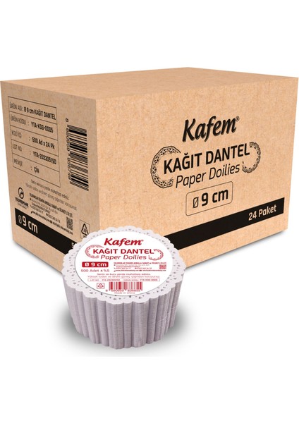 Dantel Kağıt 9 cm 500 Lü x 24 Paket (Koli)