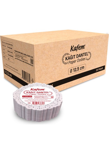 Dantel Kağıt 12,5 cm 500 Lü x 24 Paket
