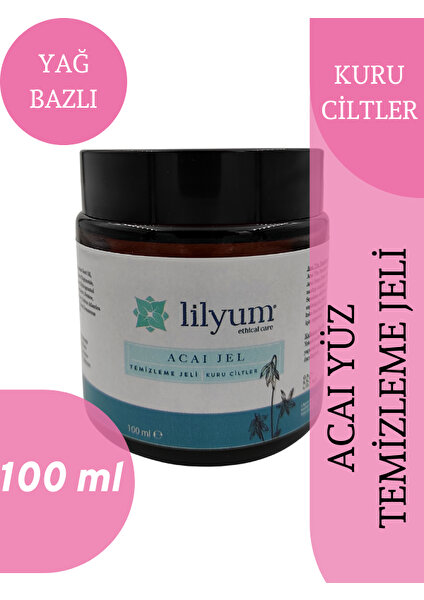 Lilyum Etik Bakım Acai Yüz Temizleme Jeli - Kuru Ciltler -100ML