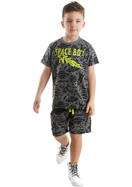Uzay Roket Erkek Çocuk T-Shirt Şort Takım