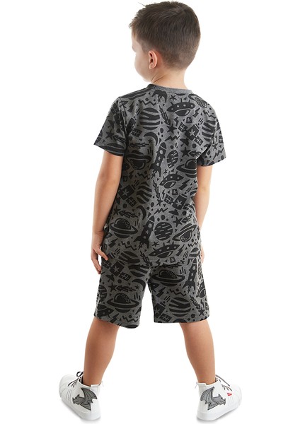 Uzay Roket Erkek Çocuk T-Shirt Şort Takım