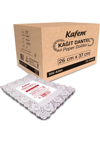 Dantel Kağıt 26 x 37 cm 100 Lü x 24 Paket