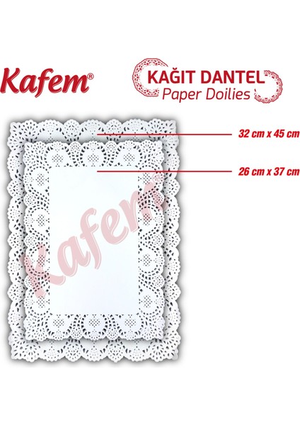 Dantel Kağıt 26 x 37 cm 100 Lü x 24 Paket