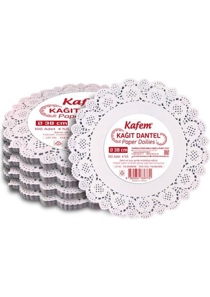 Dantel Kağıt 38 cm 100 Lü x 5 Paket