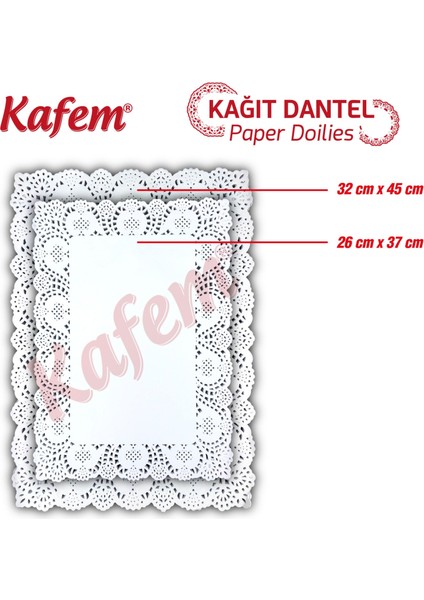 Dantel Kağıt 32 x 45 cm 100 Lü x 24 Paket