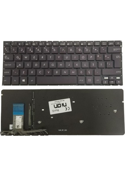 Asus Zenbook UX330UA-FC065T UX330UA-FC068T UX330UA-FC071T Notebook Klavyesi Siyah Aydınlatmalı Tr