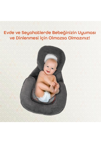 Homy Taşınabilir Yenidoğan Yatağı Charcoal