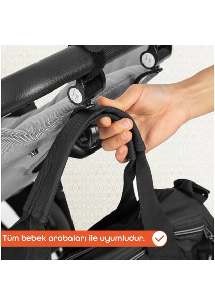 360 Derece Dönebilen Bebek Arabası Kancası