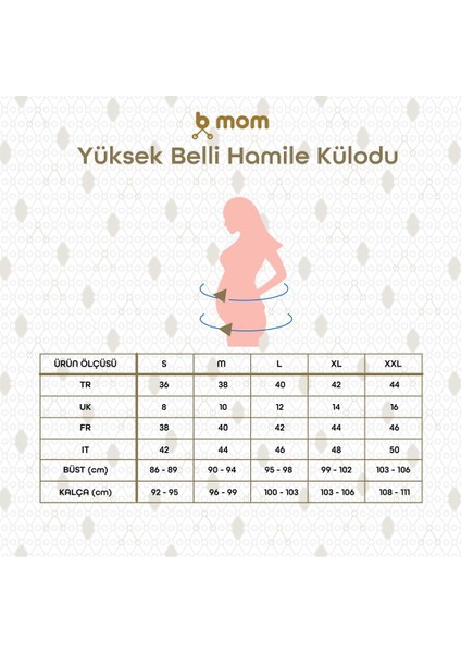 Yüksek Bel Hamilelik ve Lohusalık Külodu Siyah